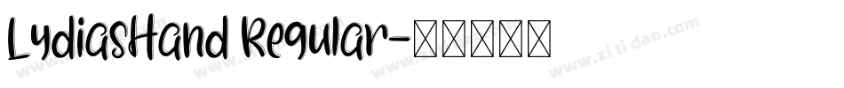 LydiasHand Regular字体转换